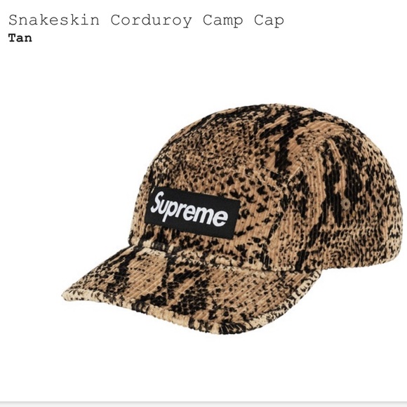 Supreme Other - Supreme Snakeskin Corduroy Camp Cap🆕